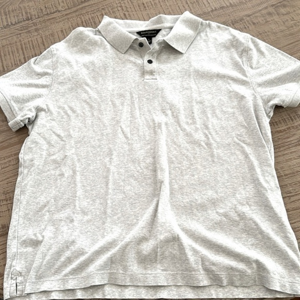 Banana Republic gray luxe touch performance shirt, size L